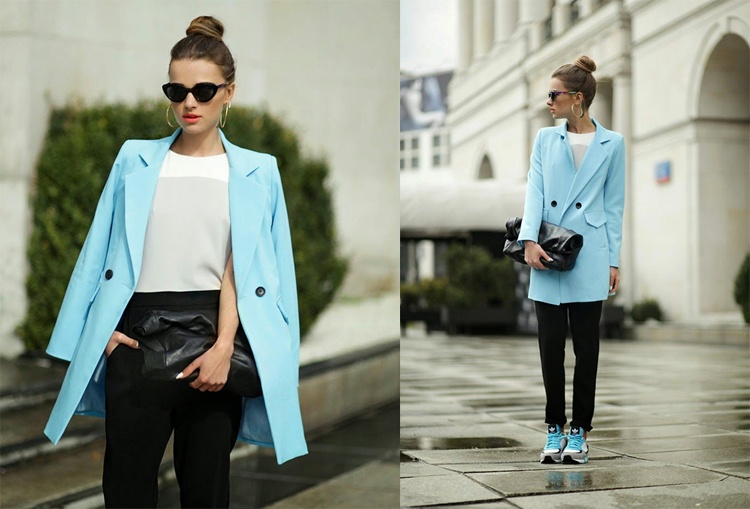  Một cách phối trang phục rất đặc trưng của Juliett K, chỉn chu về cả màu sắc và cách trang điểm, phối phụ kiện. 