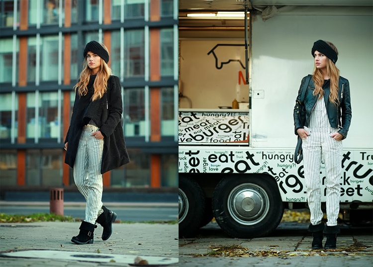 Chọn sọc dọc trắng đen cũng là cách thông minh để Juliett K trông cao và thanh mảnh hơn.