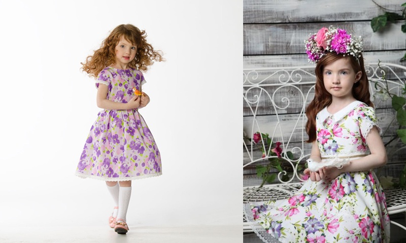 Họa tiết Floral cũng là loại trang phục rất được model nhí yêu thích.
