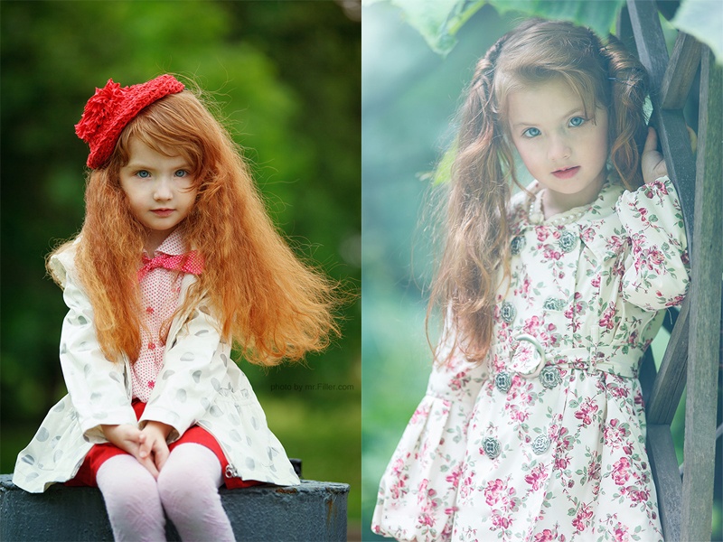 Nhờ mái tóc độc đáo và chẳng “đụng hàng” mà Alice trở nên khác biệt theo một cách rất đáng yêu giữa một dàn mẫu nhí Nga vốn xinh đẹp và tài năng không kém.