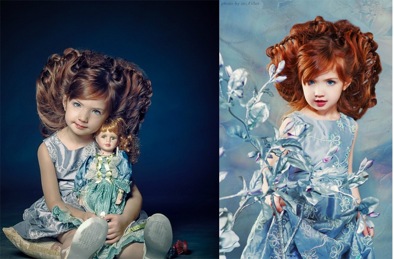 Hay bới phồng to như những nàng công chúa nhỏ.