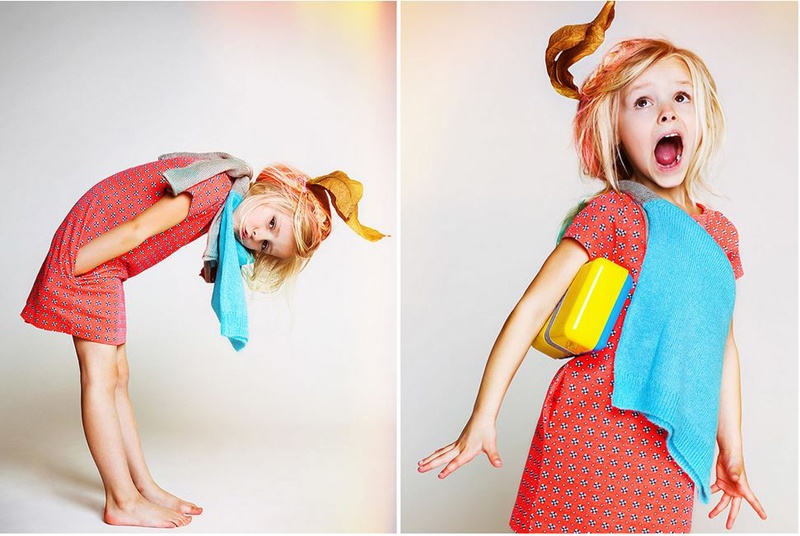 Vika cũng cho các bé tự do tạo kiểu theo sở thích trẻ con của mình.