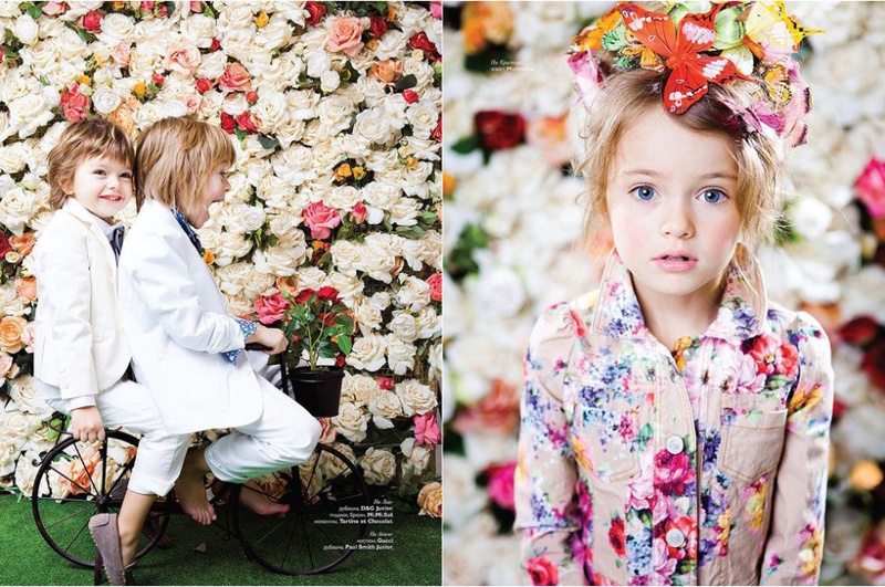  Một cậu nhóc cười “thả ga” khi thử tài chở bạn bằng xe đạp được Vika mô tả trên bìa tạp chí bằng góc nhìn trong trẻo.