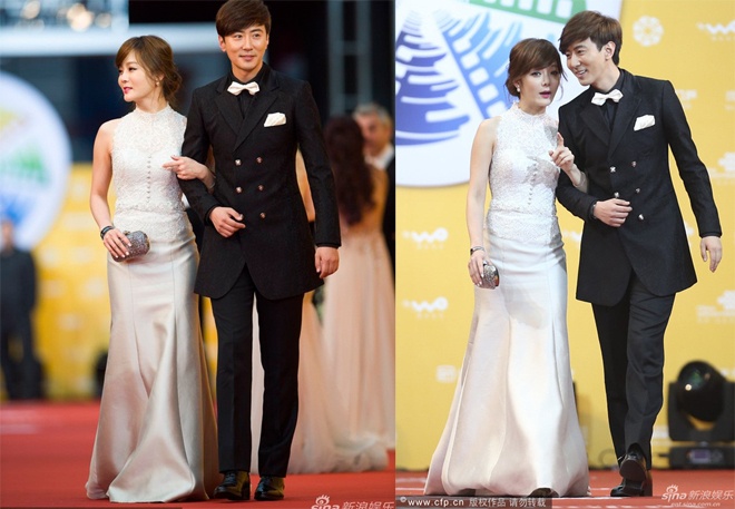  Màu trắng cũng được nữ diễn viên Hàn Quốc Chae Rim yêu thích khi xuất hiện cùng bạn trai trẻ tuổi Cao Tử Kỳ.