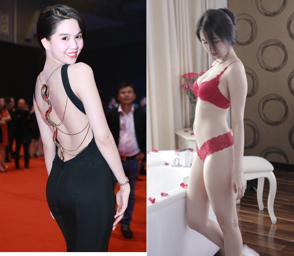 3 vòng gợi cảm tấm lưng ong là những nơi trên cơ thể được chân dài “lăng xê” nhiệt tình trong các sự kiện giải trí, bộ ảnh thời trang hay ảnh đời thường. Mới đây, Ngọc Trinh bị chỉ trích vì video quảng cáo sữa tắm bị coi là khoe cơ thể quá đà. 