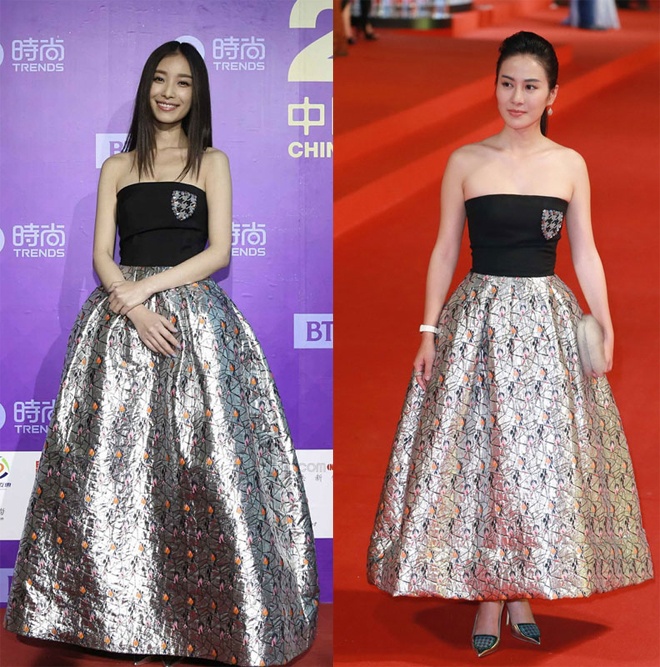 Nghê Ni, quý cô hàng hiệu mới của Cbiz cũng không tránh khỏi có lúc “đụng hàng hiệu” với các mỹ nhân khác, mới đây nhất là diện cùng 1 kiểu váy xòe độc đáo của Christian Dior như nữ diễn viên Hồng Kông Diệp Tuyền.