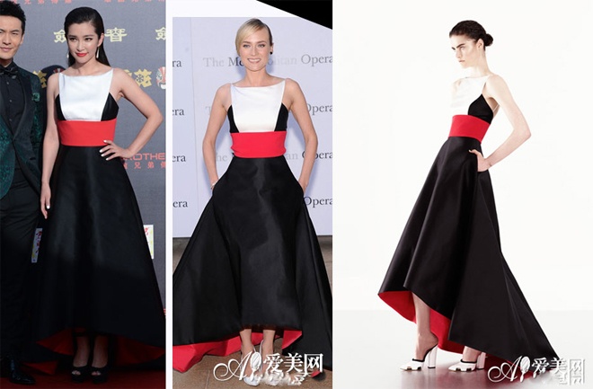 Lý Băng Băng và người đẹp nước Đức Diane Kruger đều tỏa sáng theo cách rất riêng của mình khi diện 1 trong những mẫu váy dạ hội  mới nhất của Prabal Gurung.