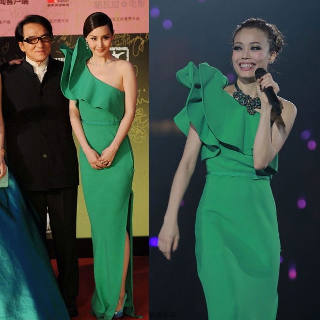 Nữ diễn viên Vương Nhược Tâm và Dung Tổ Nhi duyên dáng và quyến rũ với mẫu váy dạ hội độc đáo của Lanvin.
