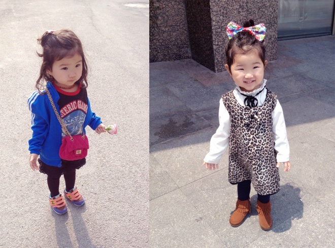 Đôi mắt hí, gò má phím càng yêu và dễ thương hơn khi TA làm duyên với đủ kiểu nơ, cài tóc và băng đô.