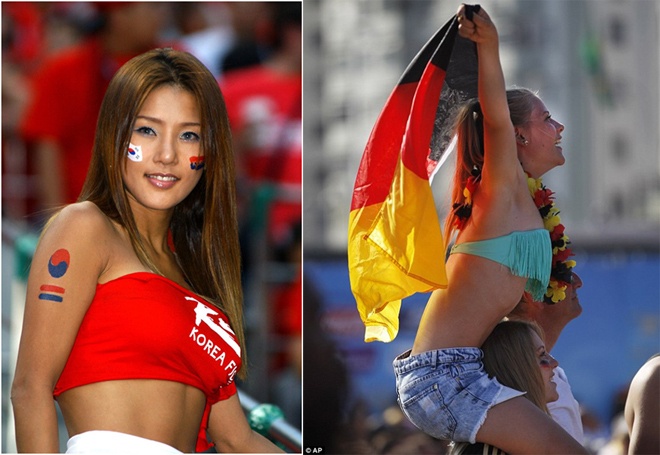 Hầu hết kiểu trang phục được các nữ cổ động viên ưu ái hơn cả là những kiểu áo crop top khoe eo con kiến.