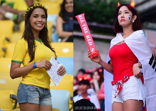 Shorts jeans sexy và nóng bỏng cũng là loại trang phục thường thấy trên khán đài World Cup 2014, nhất là khi giải bóng đá lớn nhất hành tinh lại được tổ chức ở một xứ sở nhiệt đới như Brazil.
