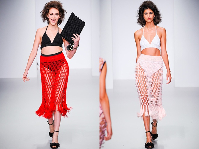 Hoặc len crochet kết hợp tinh tế cùng những kiểu nội y khá kín đáo và thanh lịch.