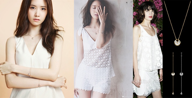  Ngoài giày Nike, túi xách Marc Jacobs, Yoona dường như rất chuộng các thiết kế trang sức tinh tế của Chloe’ và Cartier, bằng chứng là đã rất nhiều lần chân dài này xuất hiện cùng với các mẫu trang sức sang trọng, đẹp mắt của Chloe’, hoặc Cartier.