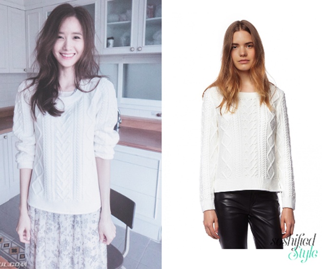  Thỉnh thoảng, trong tủ đồ của Yoona lại xuất hiện những mẫu trang phục nữ tính, ngọt ngào của Claudie Pierlot.