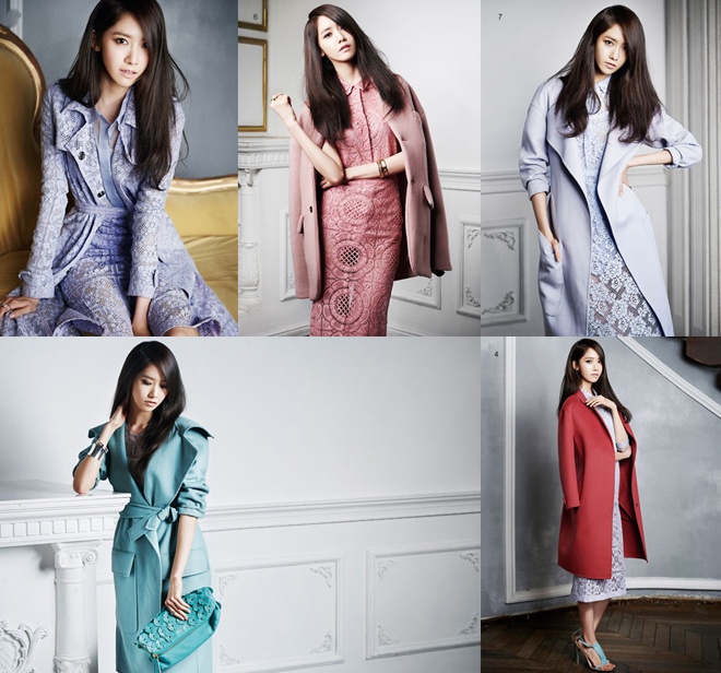 Hàng loạt mẫu áo choàng, váy hay đầm dài nằm trong bộ sưu tập Burberry 2014 đã được người đẹp chọn để xuất hiện quyến rũ trên các bộ ảnh thời trang.