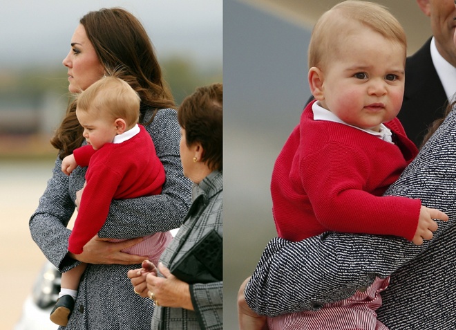 Cho đến bộ đôi áo cardigan len đan màu đỏ, kết hợp cùng quần short hồng ngọt ngào, tươi sáng.