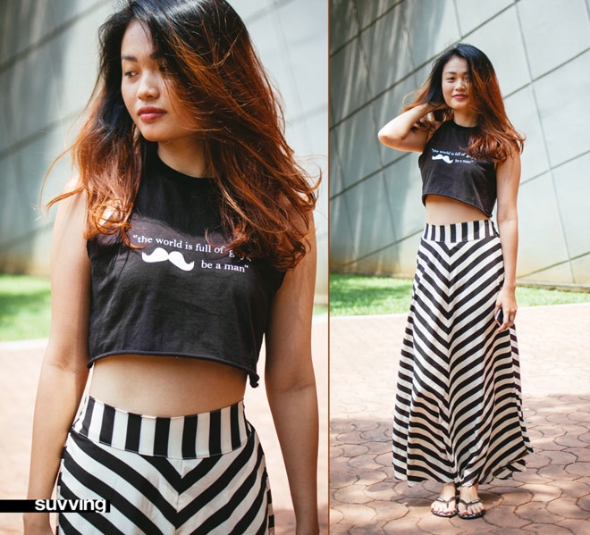 Một trong những street style được các tín đồ Sài Gòn yêu chuộng trong mùa hè nóng bức này là áo crop – top khoe eo con kiến.