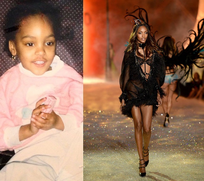 “Thiên thần da nâu” Jourdan Dunn bộc lộ nét đẹp ngọt ngào, mắt to tròn và làn môi dỗi hờn duyên dáng ngay từ tấm bé.