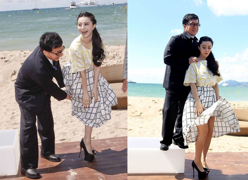 Vụ lộ hàng khó quên của Phạm Băng Băng tại Liên hoan phim Cannes 2013. Chiếc váy ca rô độc đáo của Christopher Bu vô tình đã đưa nàng Băng Phạm và Thành Long vào tình huống “up skirt” khá ngộ nghĩnh, hài hước.