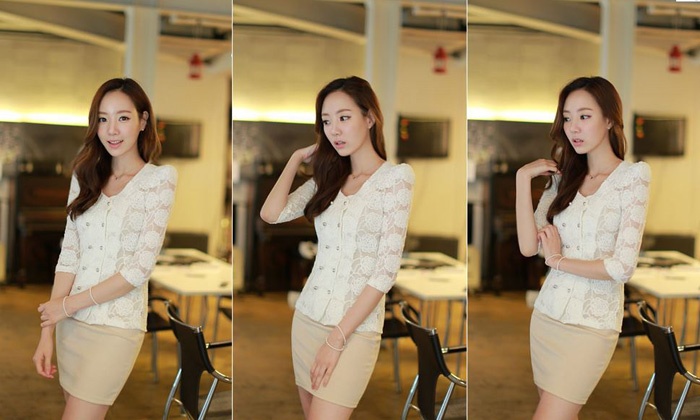 Thân hình quả lê cũng rất đẹp đôi với các kiểu áo khoác tay phồng vừa phải, cân đối, có phần thân dài qua hông.