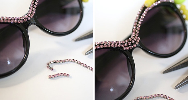 Lặp lại thao tác tương tự để tạo thêm điểm nhấn cho chiếc kính.