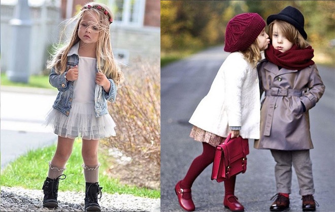 Mùa thu là 1 trong những thời điểm đẹp nhất trong năm, vì tiết trời xanh trong lẫn cái lạnh dịu dàng, nhè nhẹ. Vì thế, đây cũng là khoảng thời gian dễ chịu nhất cho các tín đồ thể hiện phong cách thời trang tiếp nối giữa 2 mùa hạ và đông của mình, kể cả những nhóc tì bé xíu, thể hiện qua những set đồ street style mang dấu ấn của 2 mùa: áo khoác cho sáng và đêm ra phố, áo pull, jeans, váy ngắn … đơn giản “tái sử dụng” từ mùa hè vừa qua.