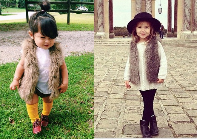 Các kiểu áo cánh chất liệu lông ấm áp cũng rất thích hợp để bé con tha hồ khoe nét đẹp đáng yêu, cá tính của 2 mùa thu và đông sắp đến.