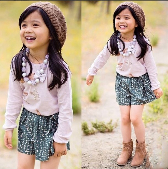 Thế nên, trên khắp các con đường hiện đại ở Châu Âu, Châu Mỹ …, bạn rất dễ bắt gặp những nhóc tì sành điệu, được mẹ diện cho đủ loại áo quần mùa thu đẹp và hợp mốt.