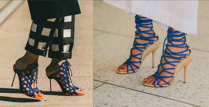 Xu hướng giày dây buộc, hoặc giày có họa tiết rực rỡ, hài hước đang khiến khách mời NYFW phải “đảo điên” vì nét đẹp quyến rũ, cuốn hút.
