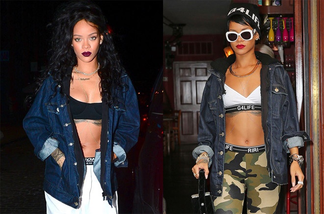 Tuy nhiên, do sở hữu gu thời trang đẳng cấp nên hầu hết các set đồ street style của nữ ca sĩ “Umbrella” đều rất gợi cảm, cuốn hút và sành điệu.