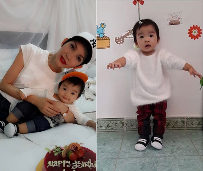 Sinh vào tháng 11/2013, và dù đến nay vẫn chưa tròn 1 tuổi, nhưng cô nhóc xinh xắn đã có phong cách ăn mặc riêng, được chăm chút từ mẹ Xuân Lan vốn cũng nổi tiếng với gu thời trang hiện đại, cá tính.