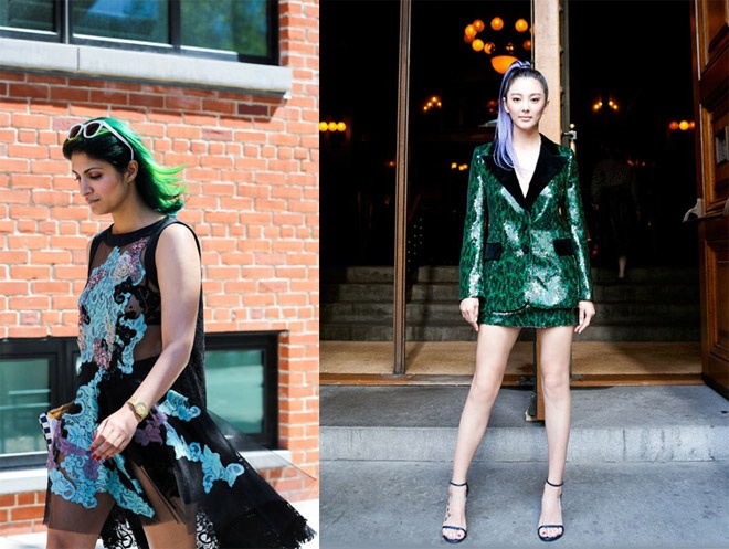 Tóc nhuộm các màu lạ như xanh, hồng, tím tràn ngập phố phường New York trong các ngày đầu tháng 9 vừa qua.