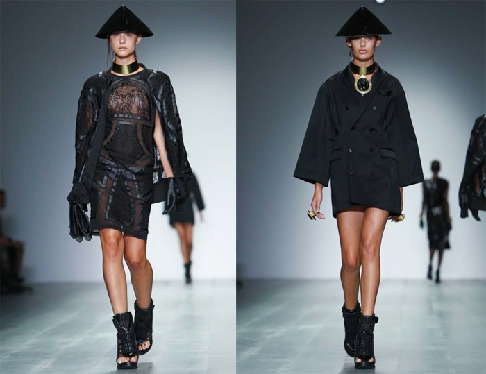 Trong bộ sưu tập KTZ dành cho nữ tại Tuần lễ Thời trang London 2015, các nhà thiết kế tài hoa đã thành công khi phối hợp các yếu tố văn hóa khác nhau trên cùng một mẫu trang phục: sự quyến rũ, xa hoa của Hy Lạp cổ đại giao thoa cùng nét trầm lắng, sâu sắc của phương Đông.