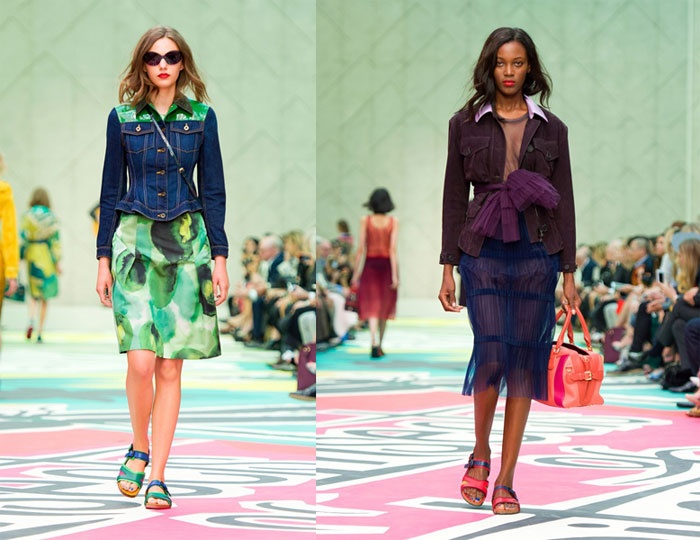 Cũng có thể phối hợp áo khoác và váy trong suốt bên trong có màu sắc cùng tông màu tối, hoặc cùng hoa văn như thế này.