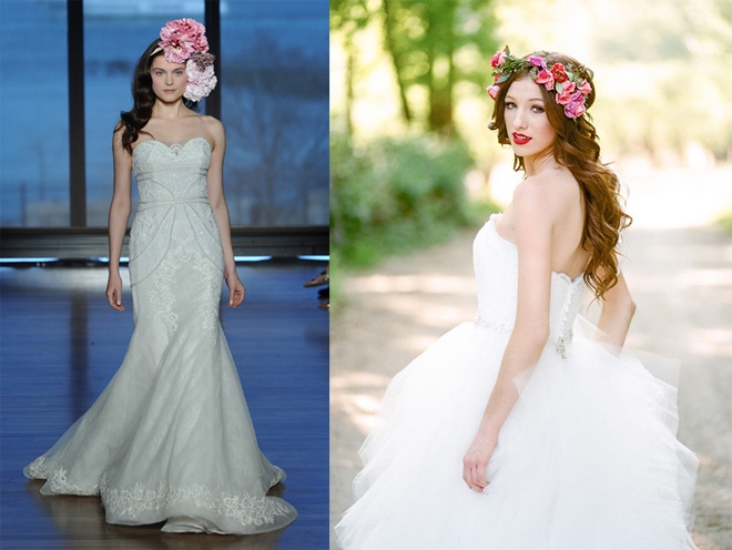 Ưu điểm tuyệt vời của loại trang sức cưới này chính là mang đến vẻ đẹp rất ngọt ngào, duyên dáng cho bất kỳ cô dâu nữ tính nào, và chúng lại rất dễ làm với các nguyên vật liệu “cây nhà lá vườn” tùy theo sở thích cá nhân của từng cặp đôi.