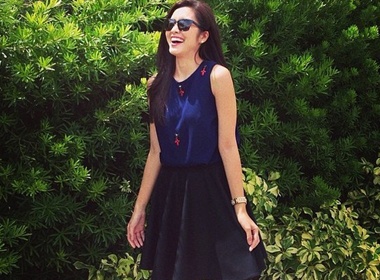 Mix 12 kieu ao voi moi loai vay nhu Ha Tang, Minh Hang hinh anh