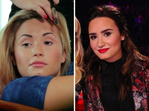 Trong thời gian làm giám khảo X Factor, Demi Lovato thường để lông mày dày, đậm theo mốt, nhưng điều đó lại làm cho nữ ca sĩ trông thô và có phần nam tính. Cách điều chỉnh dáng lông mày mỏng vừa phải giúp Demi trở nên ưa nhìn hơn.