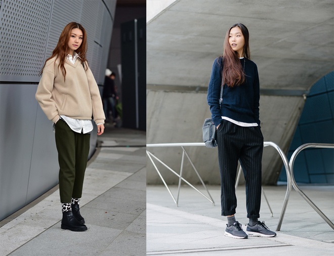 An toàn hơn, nhiều tín đồ vẫn thể hiện vẻ đẹp sành điệu, cuốn hút với những chất liệu không bao giờ lỗi mốt trong thu như len, nỉ, da …