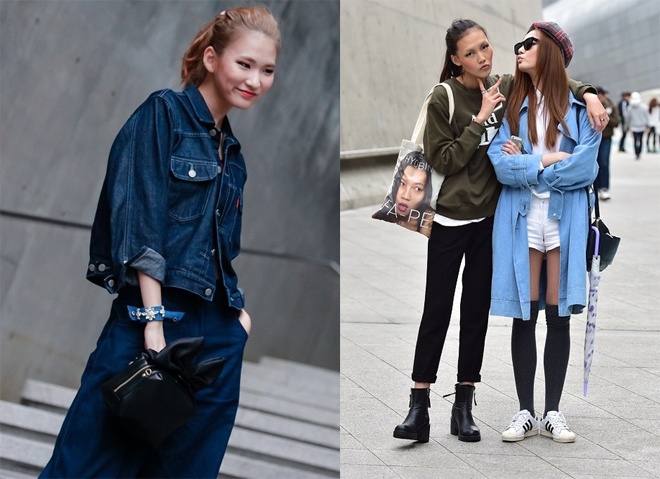Mùa thu 2015 tiếp tục chứng kiến sự lên ngôi của chất liệu denim. Bắt đầu từ sàn diễn Burberry, denim tràn ngập phố phường Âu lẫn Á, mà mới đây nhất tại Seoul với đủ kiểu dáng mới lạ, nổi bật.