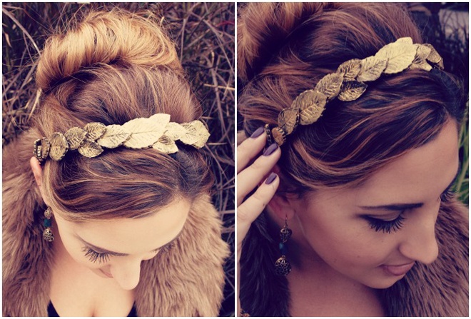 Thế là chỉ sau vài bước đơn giản, bạn đã có ngay một chiếc băng cài lá ánh kim xinh xắn, dễ thương cho mùa thu đông năm nay.