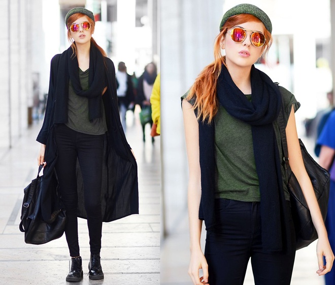 Có một lưu ý rất quan trọng mà bạn nên nhớ khi kết hợp trang phục theo kiểu layer như fashionista 19 tuổi này, là tùy theo dáng người, bạn cần chọn những kiểu áo phối cho phù hợp. Nếu các nàng cao gầy tha hồ tận dụng trang phục để tăng kích thước bề ngang, thì các nàng mủm mĩm lại phải chọn chất liệu vải mỏng nhẹ, gam màu tối … nhằm tránh cảm giác cơ thể trông nặng nề và phì nhiêu hơn.