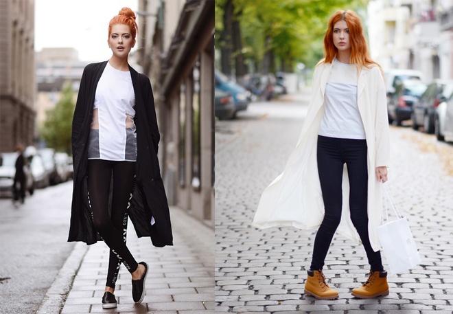 6. Áo khoác dáng dài. Những chiếc áo khoác mỏng nhẹ, dáng dài đang “làm mưa làm gió” trong mùa đông năm nay, bởi tính tiện dụng và khả năng phối hợp không giới hạn với các trang phục đông của loại trang phục yểu điệu này.