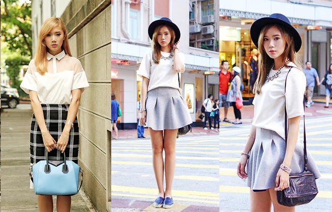 Có rất nhiều phong cách mix, match rất đặc trưng Camillie C bạn có thể học hỏi, đầu tiên là tận dụng sự linh hoạt của các gam màu đơn sắc như trắng, đen, xanh … để phối với hàng loạt trang phục hoa văn khác lạ, hoặc cùng tông màu.