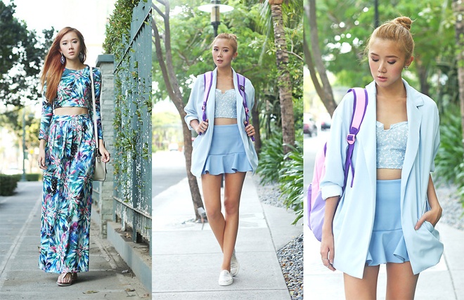 Với các kiểu phối Monochrome nguyên cây màu, cách tạo ấn tượng đơn giản nhất là chọn các thiết kế crop top gợi cảm …