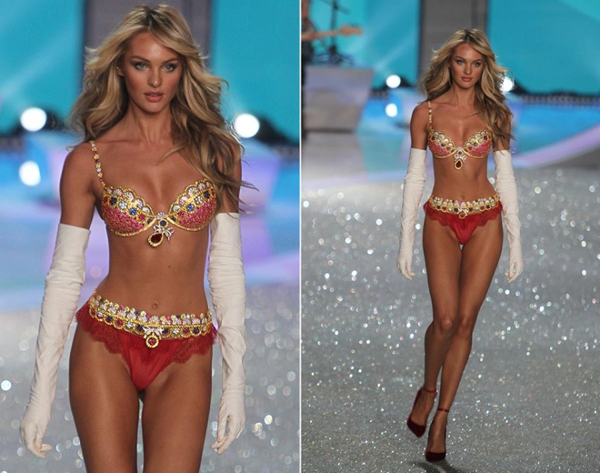 Sở hữu ngoại hình săn chắc, quyến rũ, với số đo 3 vòng cực chuẩn: 84 - 59 - 88 (cm), chân dài đến từ Nam Phi bắt đầu sự nghiệp làm mẫu cho hãng nội y Victoria’s Secrect từ năm 2010. Chỉ trong vòng 3 năm, Candice Swanepoel đã được vinh dự khoác lên mình 1 trong những chiếc áo ngực Fantasy huyền thoại tại show diễn Victoria’s Secrect vào năm 2013.