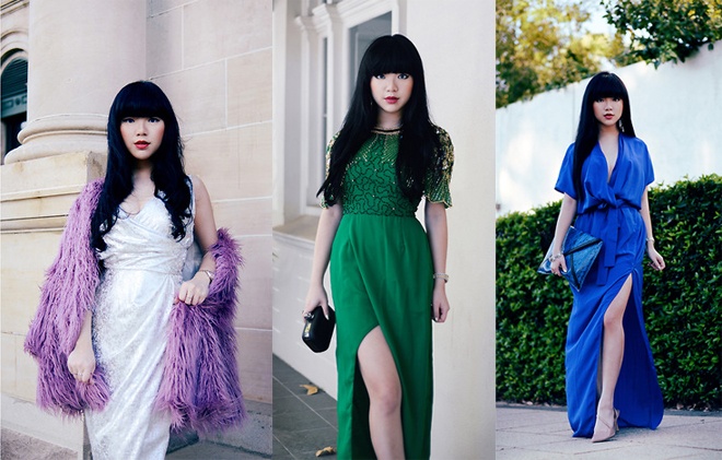 Nếu yêu thích váy dài quá gót, hãy chọn kiểu thiết kế có đường xẻ sâu ở ngực hay một bên đùi, hoặc kết hợp các khoảng xuyên thấu nhẹ nhàng để tôn vóc dáng tròn trịa cũng như giúp tăng chiều cao đáng kể cho người mặc.