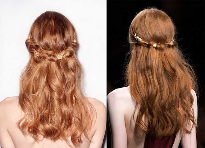 Đây cũng là kiểu tóc và phụ kiện đầy lãng mạn cho bạn làm đẹp trong mùa xuân hạ năm sau.
