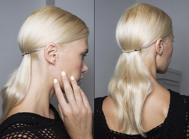 7. Thun buộc tóc. Buộc túm mái tóc dài theo kiểu đuôi ngựa với những sợi dây chun màu sắc đơn giản, nhẹ nhàng sẽ giúp bạn có ngay một kiểu tóc rất mốt trong năm mới này.