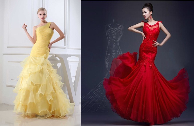 Với những cô nàng có nước da trắng xanh, lựa chọn hoàn hảo nhất là các kiểu váy cưới thuộc gam màu nóng như đỏ, cam, vàng ..... Những gam màu nóng bỏng này luôn giúp cô dâu thêm hồng hào, khỏe khoắn và căng tràn sức sống.