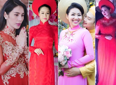 4 co dau showbiz do ao dai cuoi trong ngay trong dai hinh anh